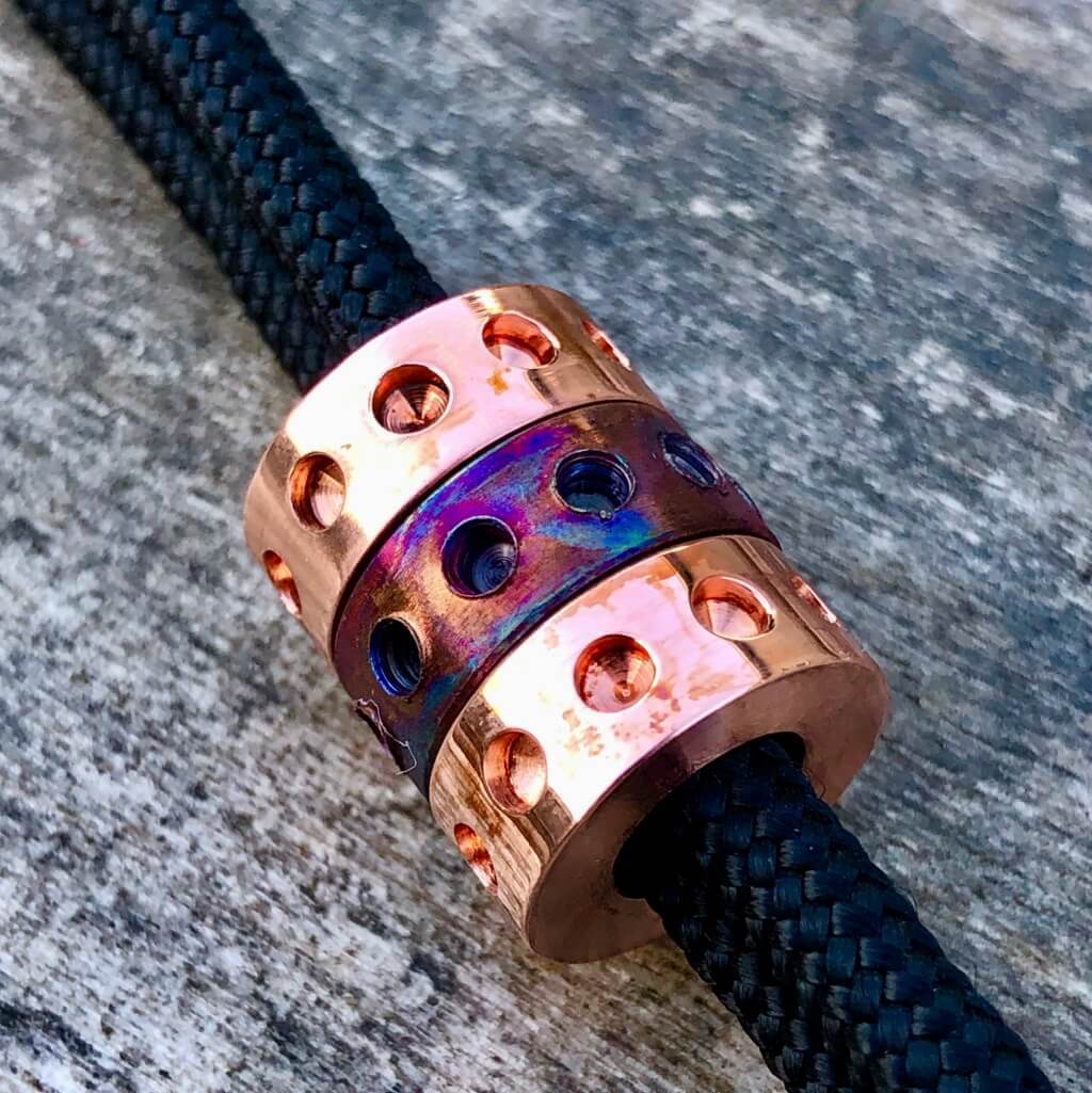 Brass & Copper Lanyard Bead Knife Paracord Beads Bracelet Beads