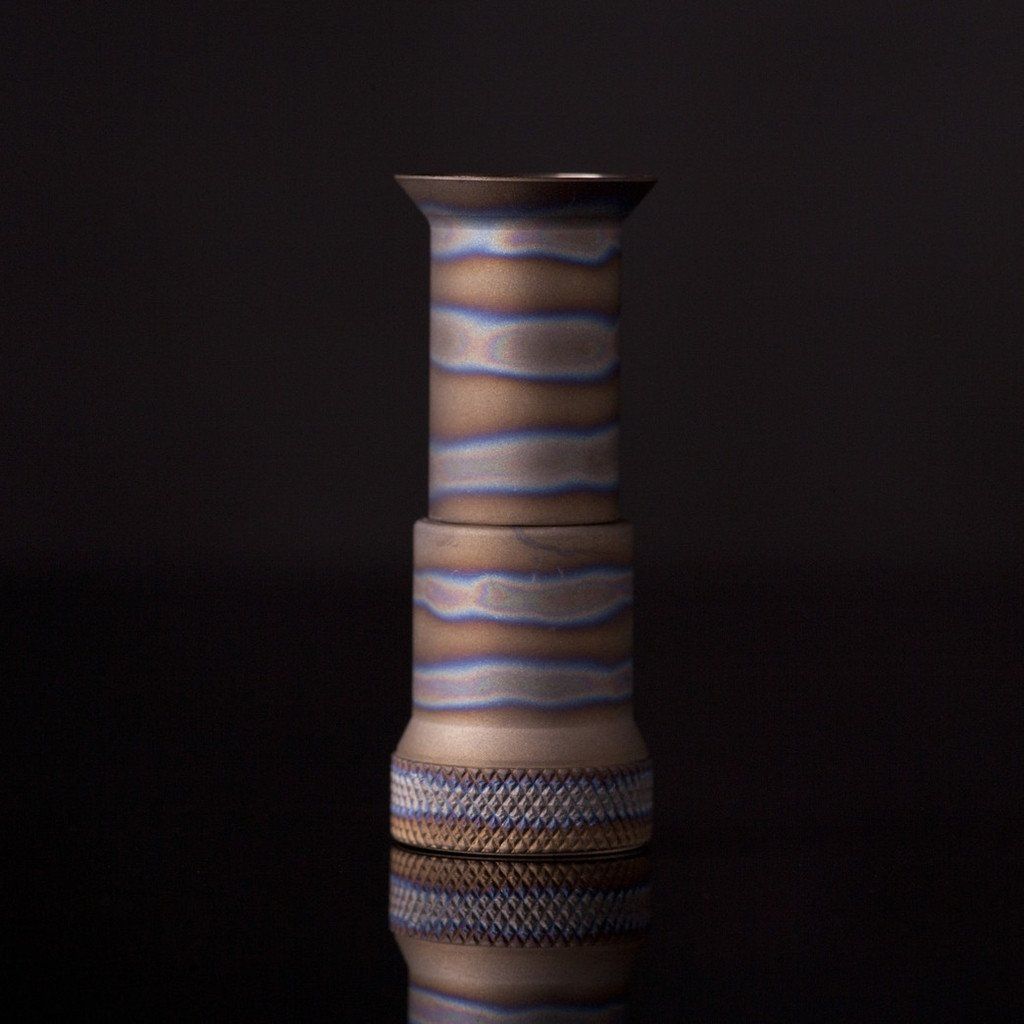 Anodized Titanium Fly Fishing Hair Stacker Tool - Ti Survival