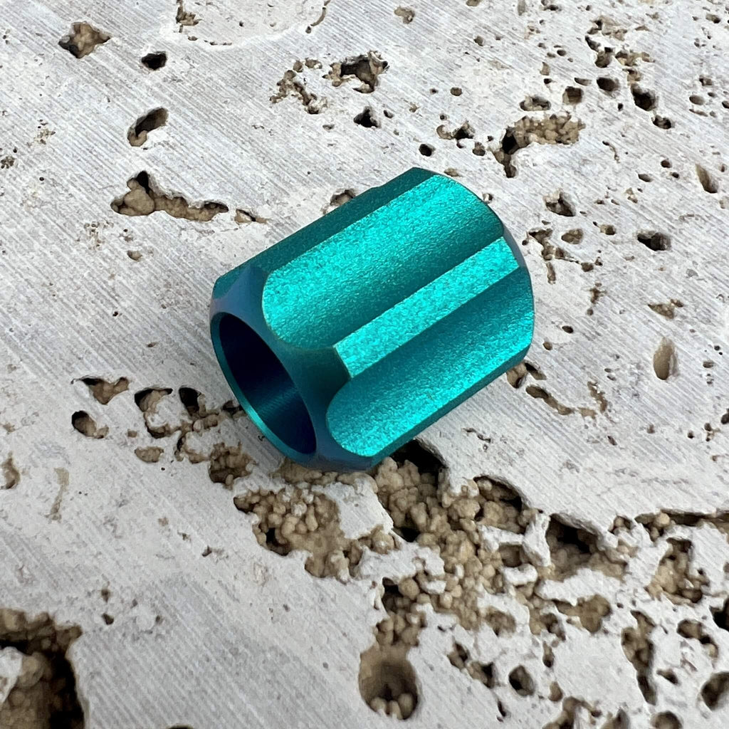 titanium slip lanyard bead green anodizing